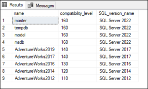 Checking Compatibility Level Of All Databases In SQL Server | Our Tech ...